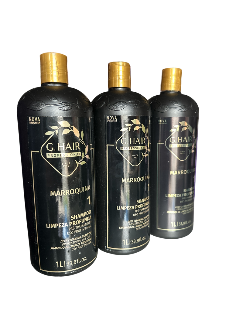 INOAR G HAIR MOROCCAN ANTI RESIDUE SHAMPOO 3 X 1000ml/34fl.oz.