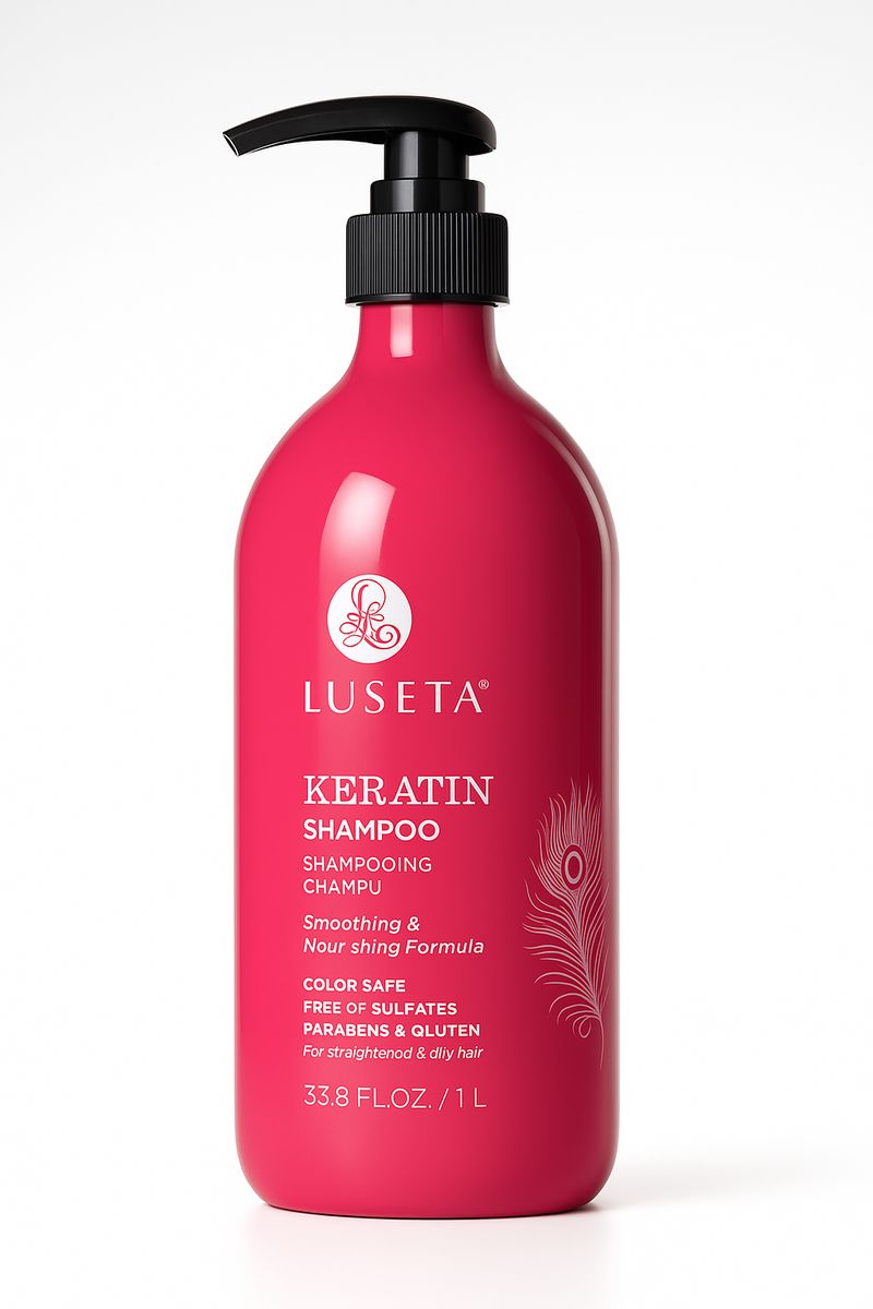 Luseta Keratin Shampoo Smoothing & Nourishing Formula Color Safe 33.8fl.oz 1000ml
